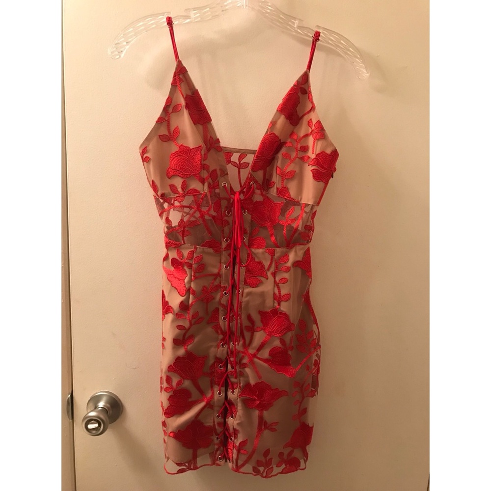 Tobi Red Lace Dress